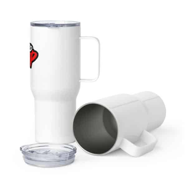 WBHH Logo Travel mug with a handle - Image 2