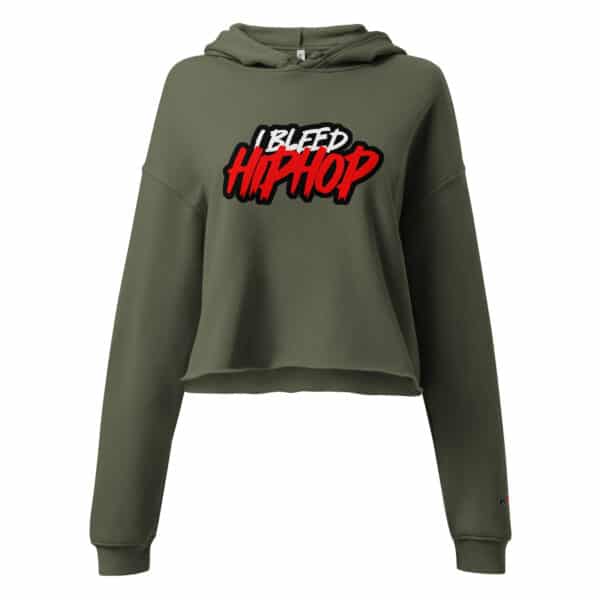 "I Bleed Hip Hop" Crop Hoodie - Image 2