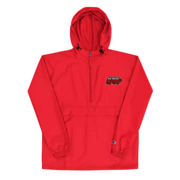 WeBleedHipHop LOGO Embroidered Champion Packable Jacket - Image 3