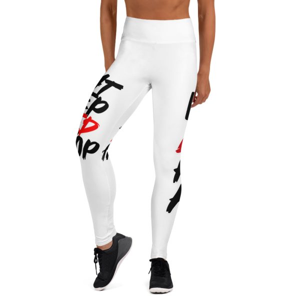 "EatSleepBleed" Yoga Leggings - Image 2
