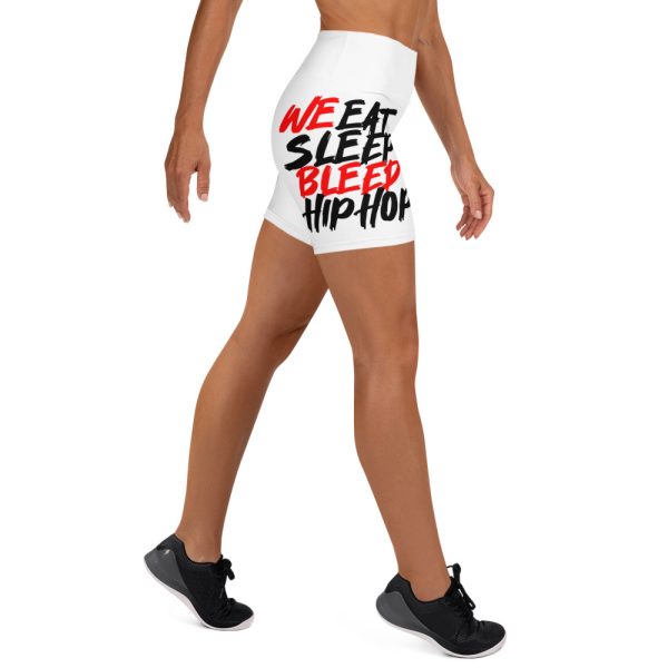 "EatSleepBleed" Yoga Shorts - Image 4