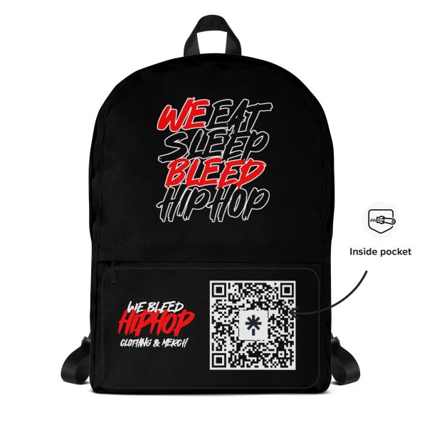 Black "EatSleepBleed" Backpack - Image 2