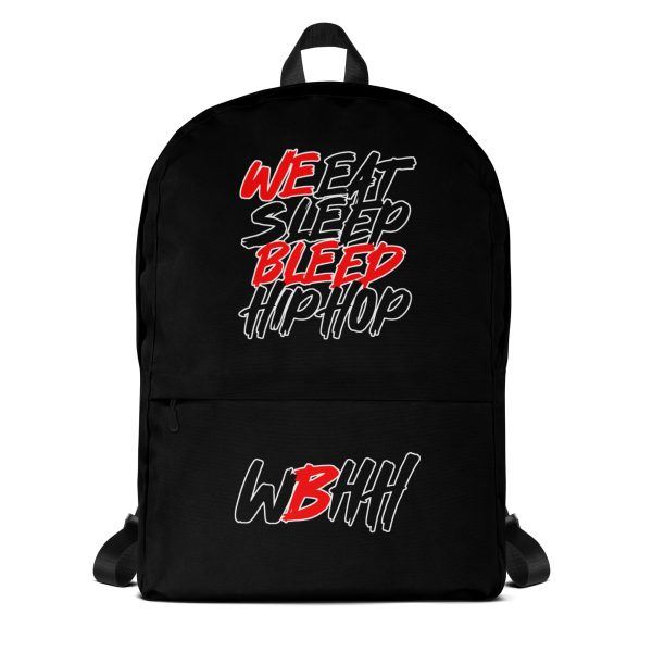 Black "EatSleepBleed" Backpack