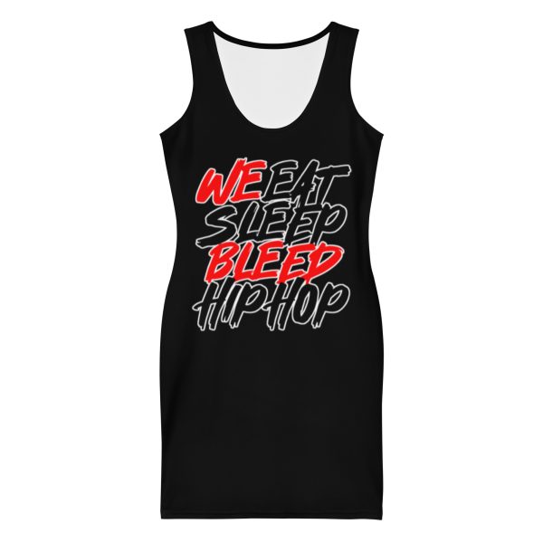 Black "EatSleepBleed" Bodycon Dress - Image 2