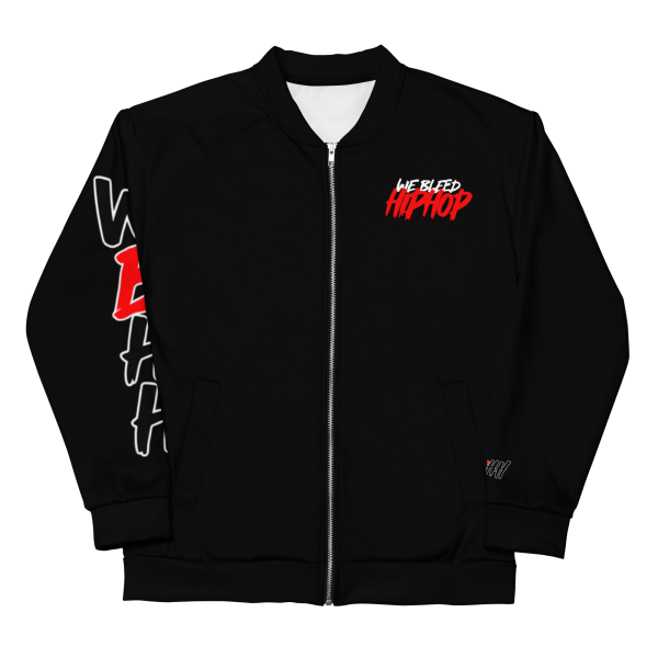 Black Logo Mashup Bomber Jacket