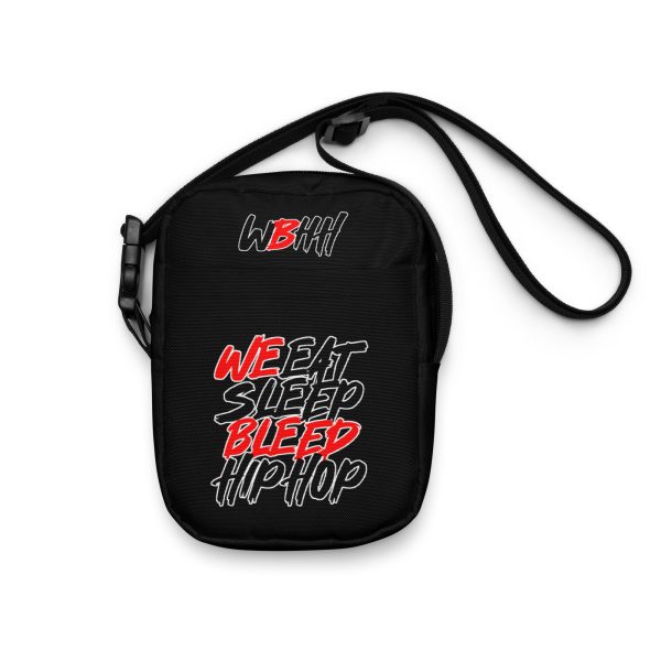 Black "EatSleepBleed" Utility crossbody bag