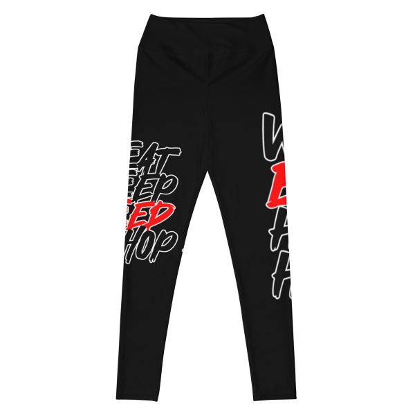 Black "EatSleepBleed" Yoga Leggings