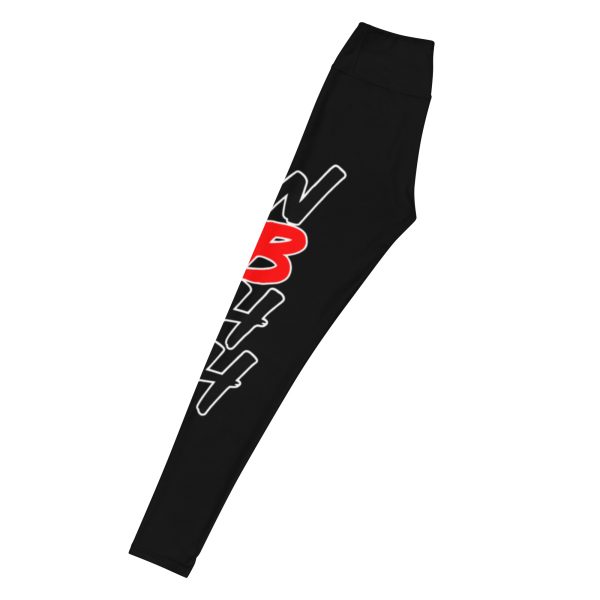 Black "EatSleepBleed" Yoga Leggings - Image 3