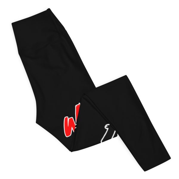 Black "EatSleepBleed" Yoga Leggings - Image 6