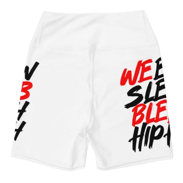 "EatSleepBleed" Yoga Shorts - Image 3