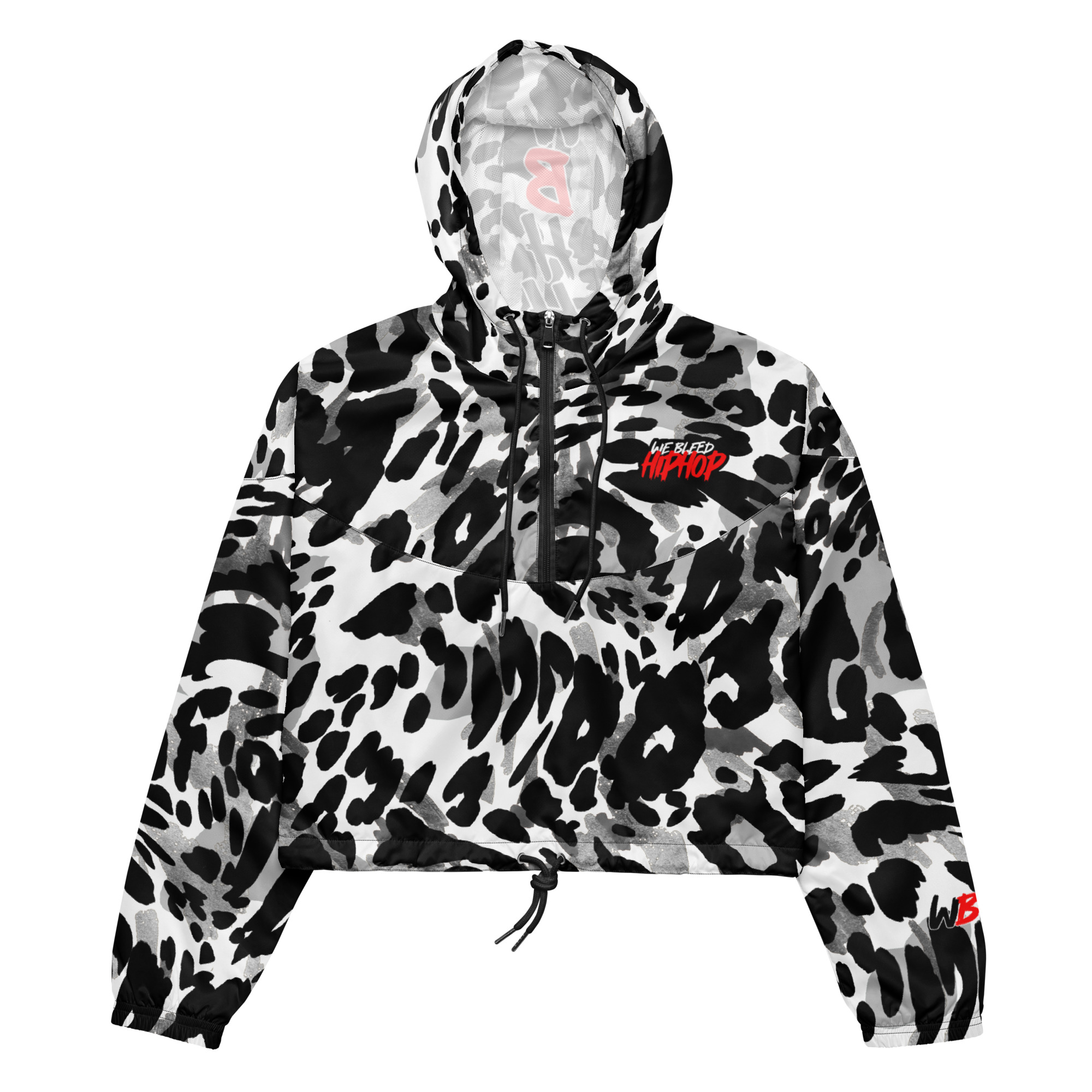 WBHH Logo Gray Camo Women’s cropped windbreaker